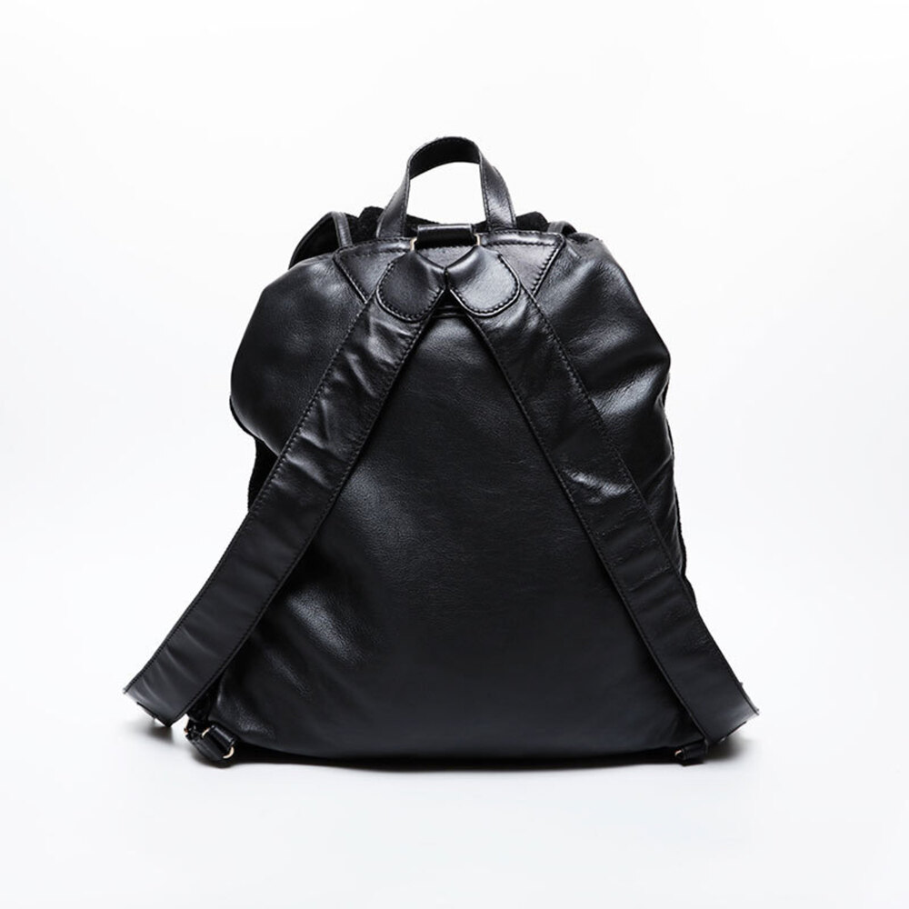 Balenciaga Leather Suede Lock Backpack/Daypack, Black, WS21590 - Picture 2 of 13